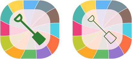 Hand Schaufel Symbol Design vektor