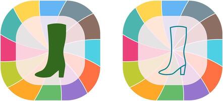 lång stövlar ikon design vektor