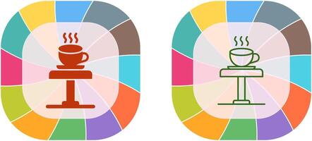 kaffe tabell ikon design vektor
