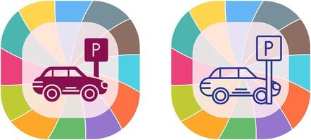 Parkplatz-Icon-Design vektor