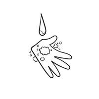 doodle handritad tvätt hand illustration ikon symbol isolerade bakgrund vektor