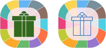 gåva låda ikon design vektor