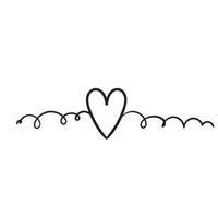 handritad doodle hjärta illustration symbol ikon vektor