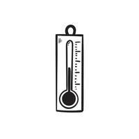 Hand gezeichneter Doodle-Thermometer-Symbol-Illustrationsvektor vektor