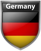 Flagga av Tyskland på märke vektor