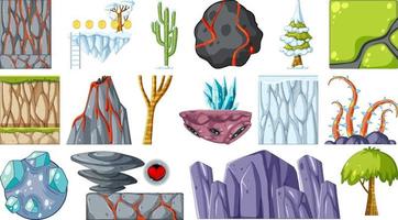 Satz isolierter Spielobjekte und -elemente vektor
