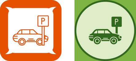 Parkplatz-Icon-Design vektor