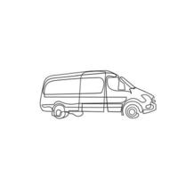 Hand gezeichneter Doodle-Transport-Lieferwagen-Illustrationsvektor isoliert vektor