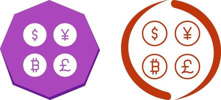Währung Symbole Symbol Design vektor