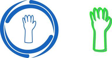 einzigartig Handschuhe Symbol Design vektor