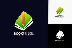 Buch- und Bleistift-Logo-Design vektor