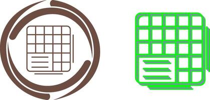 Tabelle Daten Symbol Design vektor