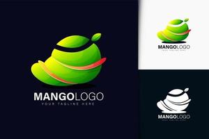 Mango-Logo-Design mit Farbverlauf vektor