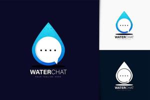 Wasser- und Chat-Logo-Design vektor