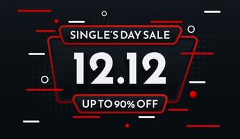 1212 Single's Day Sale Hintergrundvorlage vektor
