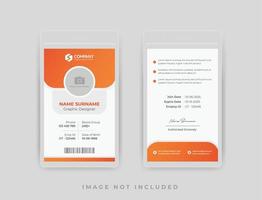 abstrakte saubere ID-Karten-Design-Vorlage vektor