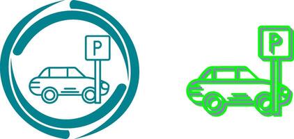 Parkplatz-Icon-Design vektor