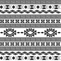 sömlös etnisk mönster. handgjorda. horisontell Ränder. illustration vektor