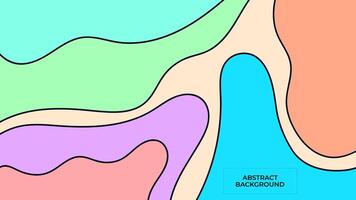 abstrakt Hintergrund mit Hand gezeichnet Formen Pastell- eben Farbe Design Vorlage zum Hintergrund, Startseite Design, Startseite Design vektor