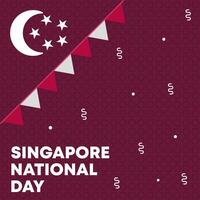 platt singapore nationell dag illustration bakgrund vektor
