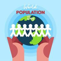 Welt Population Tag Illustration Hintergrund vektor