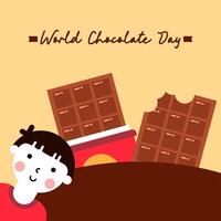 värld choklad dag illustration bakgrund vektor