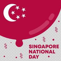 platt singapore nationell dag illustration bakgrund vektor