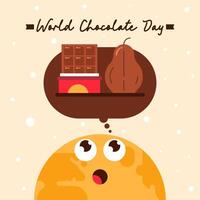 värld choklad dag illustration bakgrund vektor