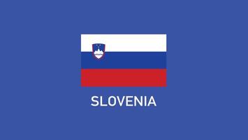 Slowenien Flagge Teams europäisch Nationen 2024 abstrakt Länder europäisch Deutschland Fußball Symbol Logo Design Illustration vektor