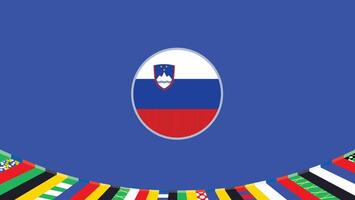 Slowenien Emblem Flagge europäisch Nationen 2024 Teams Länder europäisch Deutschland Fußball Symbol Logo Design Illustration vektor