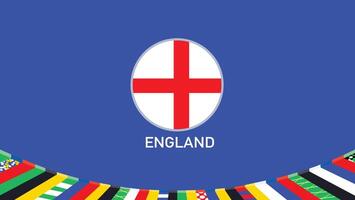 England Emblem Flagge Teams europäisch Nationen 2024 abstrakt Länder europäisch Deutschland Fußball Symbol Logo Design Illustration vektor