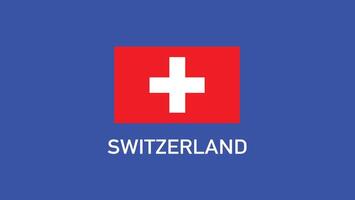Schweiz Flagge Teams europäisch Nationen 2024 abstrakt Länder europäisch Deutschland Fußball Symbol Logo Design Illustration vektor