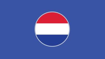 Niederlande Flagge Emblem europäisch Nationen 2024 Teams Länder europäisch Deutschland Fußball Symbol Logo Design Illustration vektor
