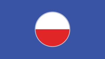Polen Flagge Emblem europäisch Nationen 2024 Teams Länder europäisch Deutschland Fußball Symbol Logo Design Illustration vektor