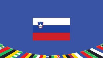 slovenien flagga symbol europeisk nationer 2024 lag länder europeisk Tyskland fotboll logotyp design illustration vektor