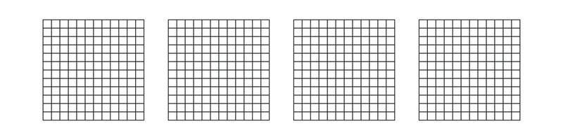 Gitter Muster Platz Linien zum Notizbuch oder Graph. eben Illustration isoliert auf Weiß Hintergrund. vektor