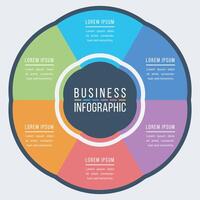 6 Schritte Infografik Design bunt zum Geschäft Information 6 Optionen vektor