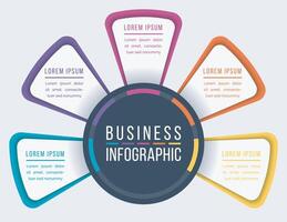 Infografik Design 5 Schritte, Objekte, Elemente oder Optionen Geschäft Information bunt Vorlage zum Geschäft Infografik vektor