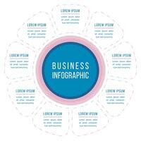 Infografik Kreis Design 9 Schritte, Objekte, Optionen oder Elemente Geschäft Information Vorlage vektor