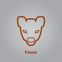 Fossa Kopf Logo Design vektor