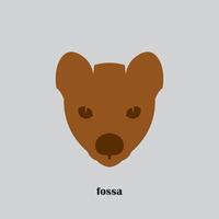 Fossa Kopf Logo Design vektor