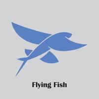 fliegend Fisch Logo Design vektor