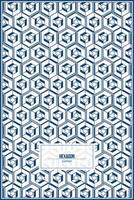modern Blau Hexagon Muster zum modern Buch Startseite vektor