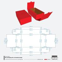 design låda förpackning dö skära mall vektor