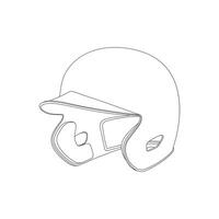 Hand gezeichnet Kinder Zeichnung Karikatur Illustration Baseball Helm Symbol isoliert auf Weiß vektor
