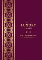 Luxus Batik Grenzen Jahrgang Frames Design Elemente Gold Zier Gruß Hochzeit Einladung Vorlage vektor