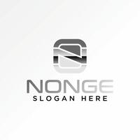 Logo Design Grafik kreativ Konzept Prämie Lager Initiale Brief n Schriftart Schneiden Block Linie Kunst verbinden. verbunden Typografie Monogramm branding vektor