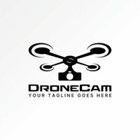 Logo Design Grafik Konzept kreativ Prämie abstrakt Lager fliegend Drohne Kamera hoch Niveau Elevation. verbunden Spion Aussicht schießen Überwachung vektor