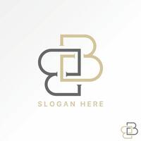 Logo Design Grafik kreativ Konzept Prämie Lager Initiale Brief b oder bb Schriftart Linie Kunst Motiv Muster Flip oben Nieder verbunden Typografie Monogramm vektor