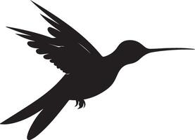 Kolibri Silhouette Illustration Weiß Hintergrund vektor
